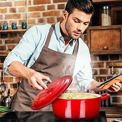 Enameled Cast Iron Dutch Oven Set with Lids, 2pcs Cast Iron Pot, 6QT &  1.5QT Enamel Cookware Pot, Red - Yahoo Shopping