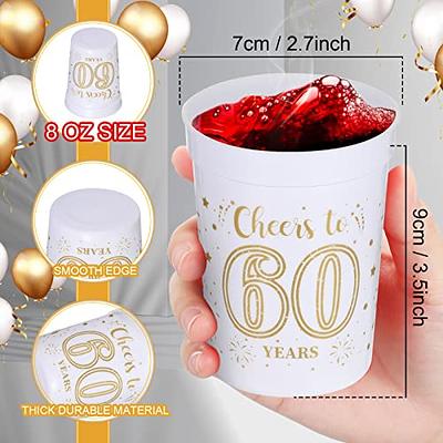 16 Pack 40 Birthday Party Cups for Cheers to 40 Years Celebrations, 16 oz