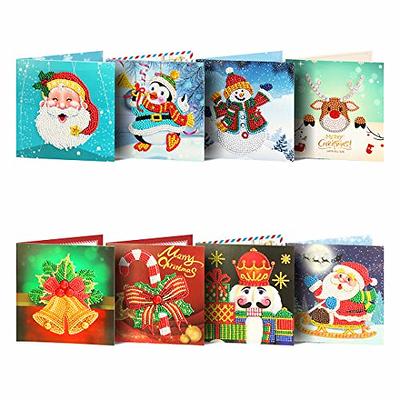 8-Pack Christmas Cards Diy Diamond Painting For Adults Kids, Santa Claus  Snowman The Tree, Greeting Card Holiday & Friends - Yahoo Shopping