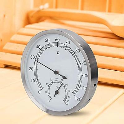 One Dial Stainless Steel Sauna Thermometer / Hygrometer