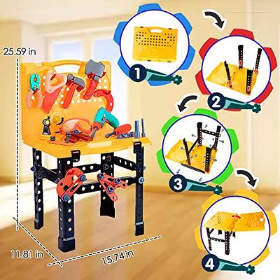  Kids Tool Bench - Kids Tool Set with Electric Toy Drill and  Realistic Tools,78 Piece Toddler Tool Set Pretend Play for Toddlers 3-5,Boy  Toys Age 5-6 Years Old : Toys & Games