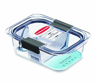 Rubbermaid Brilliance 1.3 C. Clear Rectangle Food Storage