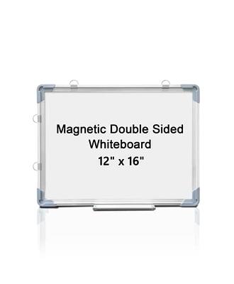 Small Dry Erase White Board, 12 X 16 Magnetic Hanging Double