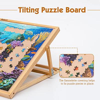 Jigitz Jigsaw Puzzle Boards Tabletop Puzzle Easel - Puzzle Table Adjustable  Tray 