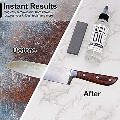 PuGez Knife Oil Rust Eraser Kit, Extra Large Rust Remover for Knives, Sword  Oil Knife Maintenance (3.4 oz) for Carbon Steel Blade, Protection ＆  Lubricant Knife Care Cleaning Set - Yahoo Shopping