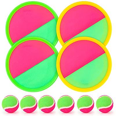 Toss and Catch Ball Set, Catch Game Toys for Kids, Beach Toys Paddle Ball  Game Set with 4 Paddles and 2 Balls, Perfect Outdoor Games Sets for