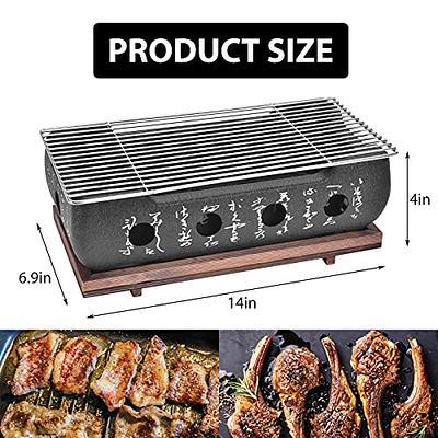 Mini BBQ Grill Japanese Alcohol Stove One Person Home Smokeless Barbecue  Grill Outdoor BBQ Oven Plate Roasting Cooker Meat Tools