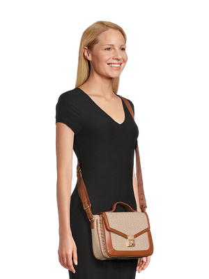 Time and Tru Women's Faux Leather Josephine Top Handle Crossbody