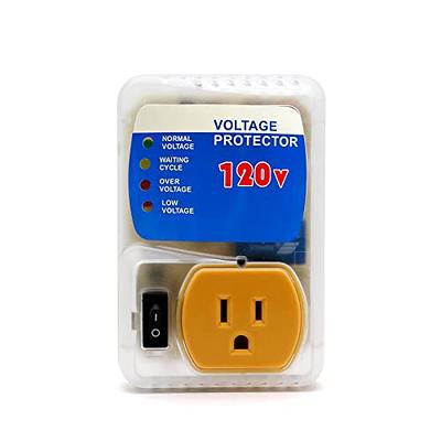 CNAODUN Refrigerator Surge Protector Home Appliance,Single Outlet Power  Surge Protector Voltage Brownout Outlet Suitable for PC/TV/Refrigerator  120V