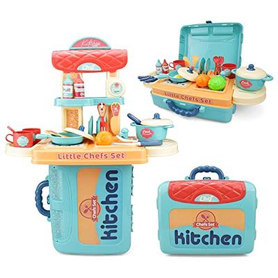  Liberty Imports Kids Play Kitchen Toys Pretend Cooking Pink  Stainless Steel Pots and Pans Metal Kitchen Set with Utensils (11 Pieces) :  Toys & Games