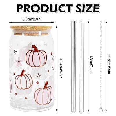 Whaline 2 Pack Fall Drinking Glasses 16oz Maple Leaf Glass Cup Fall Leaves  Iced Coffee Cup with Lid …See more Whaline 2 Pack Fall Drinking Glasses