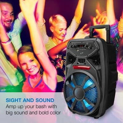 iLive Portable Bluetooth Wireless Fabric Speaker in Black ISB20B - The Home  Depot