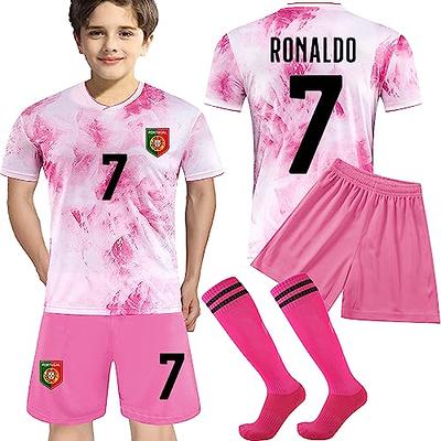 Portugal Ronaldo No.7 Boys Youth Soccer Football Jersey Shirt