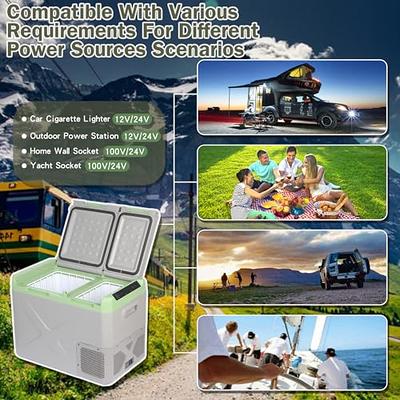 Mini RV Refrigerator 12V Semi Truck Fridge AC DC Compact Silent Cooler 1.7  CU.FT