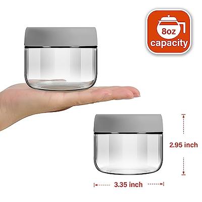 Small Glass Food Storage Containers Set of 12, 6oz Mini Glass Containers  Airtight, Leakproof for Snacks, Dips, Overnight Oats, Condiment Salad