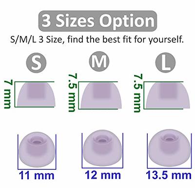 6 Pairs Silicone Galaxy Buds 2 Ear Tips Earbuds, S/M/L 3 Size Soft Rubber  Flexible Eartips Buds Wing Tips Fit in Case Compatible with Samsung Galaxy