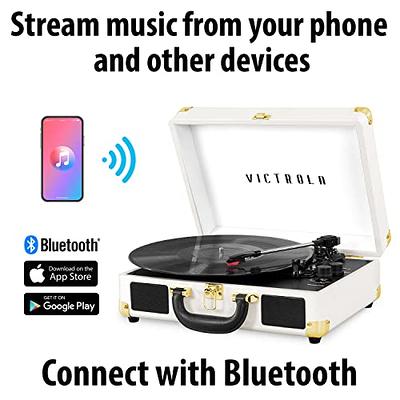 Victrola Journey+ Portable Record Player - Dual Bluetooth 5.0 Suitcase  Turntable with Built-In Stereo Speakers