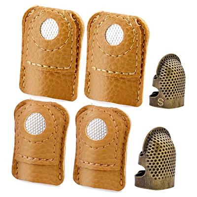 DIY Leather Thimble Leather Quilting Hand Sewing Finger Cover Coin Thimble  Needles Craft Finger Protector M