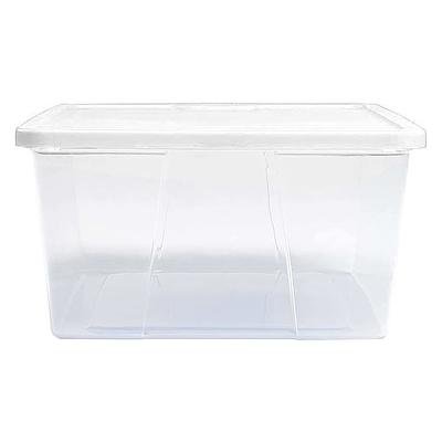 IRIS 4-Pack Large 11.25-Gallons (45-Quart) Clear Tote with Latching Lid in  the Plastic Storage Containers department at