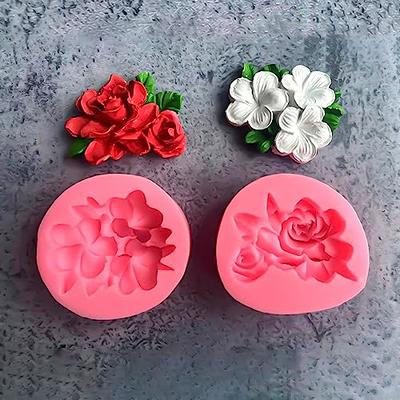 Mini flowers silicone mold polymer clay cake decor flowers mold for resin