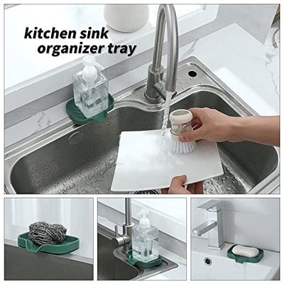 Silicone Kitchen Soap Tray, Sink Tray for Kitchen Counter/Soap