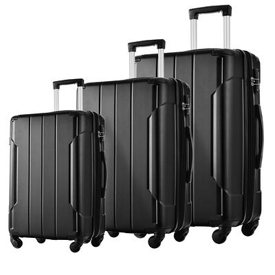 imiomo Carry on Luggage, 20 IN Carry-on Suitcase with Spinner Wheels,  Hardside 3PCS Set Lightweight Rolling Travel Luggage with TSA  Lock(20/Black)