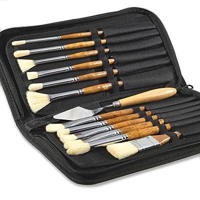 GACDR Oil Paint Brush Set, 12 Pieces Versatile Hog Bristle Paint Brushes  for Oil Acrylic Painting with Palette Knife and Pop-Up Carring Case - Yahoo  Shopping