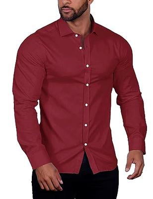 COOFANDY Men's Casual Button Down Shirt Wrinkle Free Shirts Long Sleeve  Dress Sh