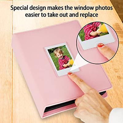 64 Pocket Mini Photo Album with Writing Area, Front Window, for