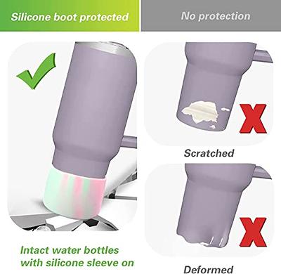 2 Pcs Tumbler Bottom Protector Boot for Stanley Quencher Adventure 40oz &  Stanley IceFlow 20oz 30oz and Compatible with Hydro Flask 12oz 21oz 24oz