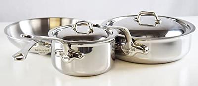 Mauviel 1830 M'Cook 5-Ply Sauce Pan With Lid, Cast Stainless Steel Handle,  2.6 Qt. - Cooks