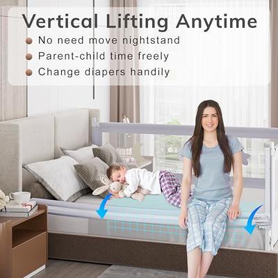 strenkitech Toddler Bed Rails for Crib, Foldable Bed Rail for Toddlers, Portable Baby Bed Rails Guard Bumper for Baby Kids