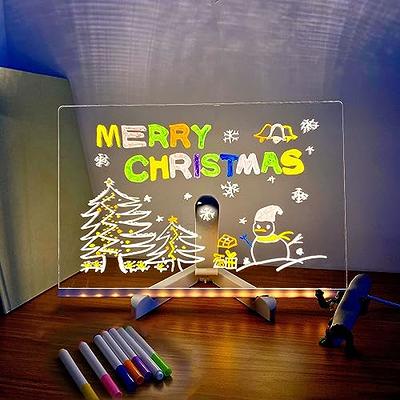 LXINYE Glowing Acrylic Message Board,Glowing Acrylic Marker Board,11.8 X  7.9” Acrylic Dry Erase Board with Light 7 Colored Marker Board, Light up  Dry Erase Board with Stand (11.8 * 7.9in) - Yahoo Shopping