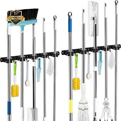 HDX 18 in. Interchangeable Push Broom with Squeegee Blade Head, Black