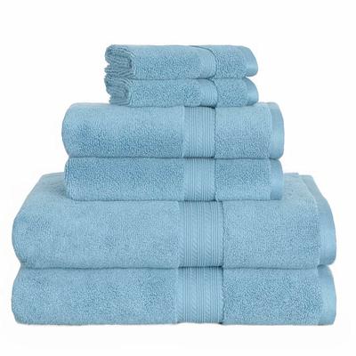 8pc Cotton Bath Towel Set Aqua