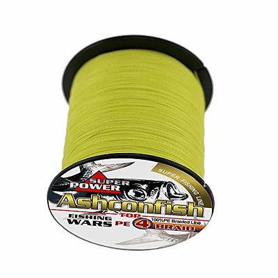 Ashconfish Braided Fishing Line- 4 Strands Super Strong PE Fishing Wire  Heavy Tensile for Saltwater & Freshwater Fishing -Abrasion Resistant - Zero  Stretch- 500M/547Yds 15LB Yellow - Yahoo Shopping