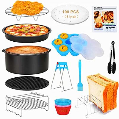 7 Inch Air Fryer Accessories Set of 8 Compatible with 3.2QT - 6.8QT Air  Fryers