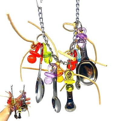 2 Pack Bird Rope Perch, Bird Rope Swing Perch, Bird Cage Stand Pole Accessories, Bird Standing Climbing Toy for Parrot Parakeet Budgies Cockatiels