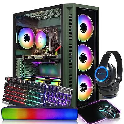 STGAubron Gaming Desktop PC Computer,Intel Core I7 3.4 GHz up to 3.9  GHz,Radeon RX 580 8G GDDR5,16G RAM,512G SSD,WiFi,Bluetooth 5.0,RGB  Fanx6,RGB