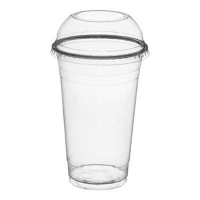 Choice 9 oz. Clear PET Plastic Cold Cup with Dome Lid with No Hole