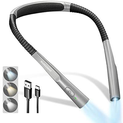 Vekkia The Newest Rechargeable LED Neck Reading Light, Book Light for  Reading in Bed, 3 Colors & 5 Brightness Adjustable, Long Lasting. Perfect  for