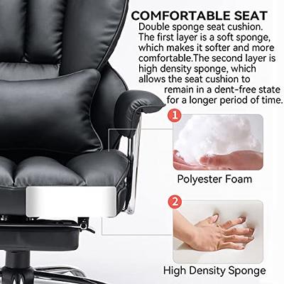 Efomao Desk Office Chair,Big High Back PU Leather Computer Chair