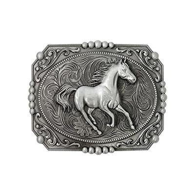 Western Cowboy/Cowgirl Initial Belt Buckle - Silver- Large, Letter Buckles  For Men And Women