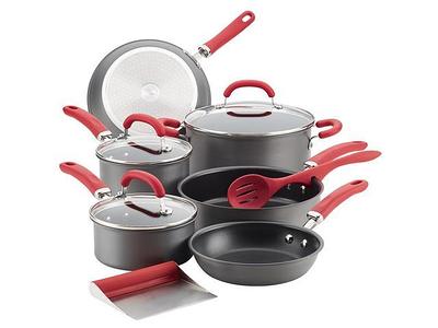 Farberware Reliance Pro 12pc Nonstick Ceramic Cookware Set Teal/gray :  Target