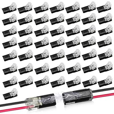 20 PCS 2-Pin 8mm Solderless LED Strip Connectors, Reliable and  Easy-to-Install, Solidly Connected LED Light Connectors