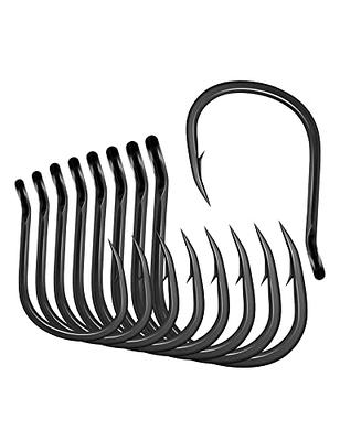 Hilitchi 200 Pcs 6 Sizes Fishing Hooks Offset Point Design in High Carbon  Steel Construction Circle Hooks for Saltwater and Freshwater Fishing with  Luminous Fishing Beads and Fishing Swivel Snaps : 