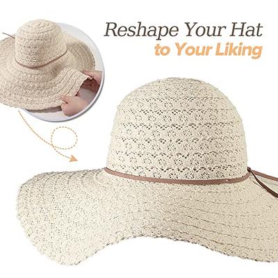 Women Beach Hat Wide Brim Floppy Hat Women Sun Hat for Women Foldable  Womens Straw Hats with Brim Small