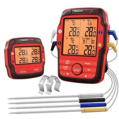 Wireless Digital Meat Thermometer with 4 Probes & Meat Injector, Upgraded  500FT Remote Range Cooking Food Thermometer for Grilling & BBQ & Oven &  Kitchen, LCD - Yahoo Shopping