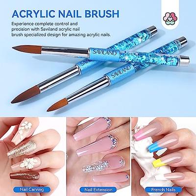 Beauty Secrets #12 Oval Pro Comfort Grip Nail Brush, Acrylic Brush