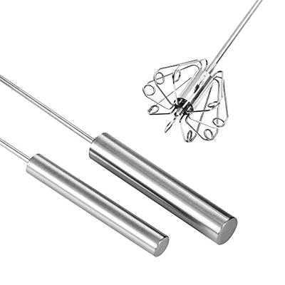 Semi-Automatic Stainless Steel Egg Whisk - Easy Hand Push Egg